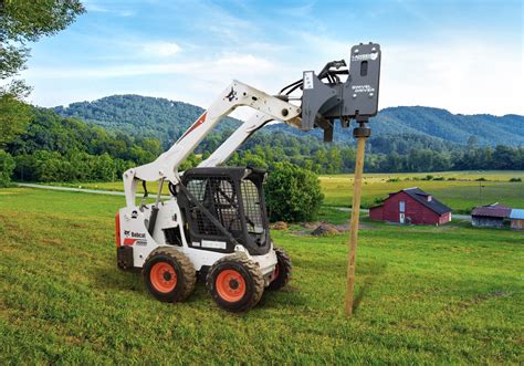 skid steer post hole driver hill|skid steering post drivers.